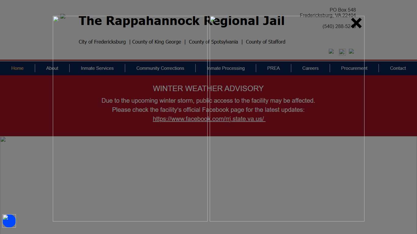 Home Rappahannock Regional Jail Stafford, Virginia